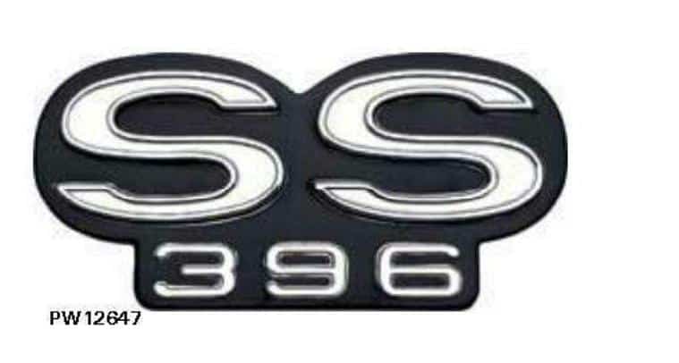 Emblem: "SS 396" Tail Lamp Panel 67 Chevelle